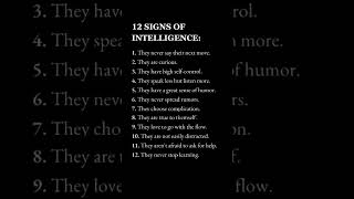 Signs of Intelligence.#learningmotivation #changeyourmindsetchangeyourlife #learn