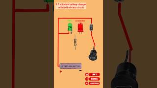 3.7 v lithium battery charger circuit with led indicator #shorts #lithumbatterycharger
