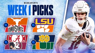 Picks for EVERY Top 25 game in College Football [Full Week 1 Predictions]