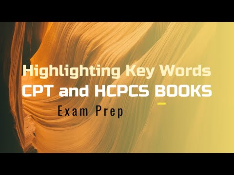 Highlighting Key Words in CPT and HCPCS Books for the CPC Exam (Step-by-Step)
