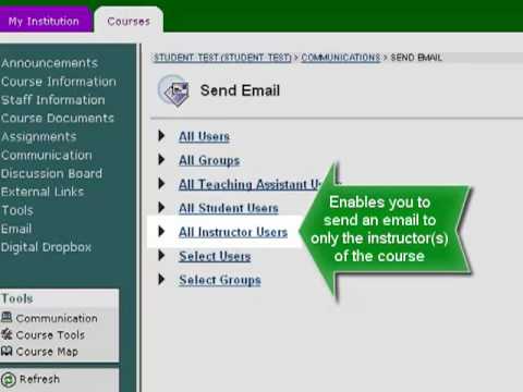 Sending Email from Blackboard