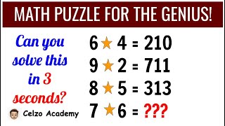 IQ Test for the Genius! Math Number Puzzle: How to Solve Math Puzzle the Easiest Way! (Patterns)