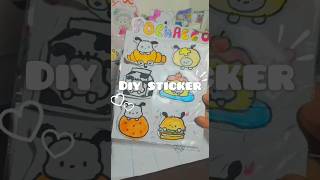 diy sticker ✨🎀 #diy #desksetup #diypaper #sanrio #diypaper #paperart #squishy #sticker