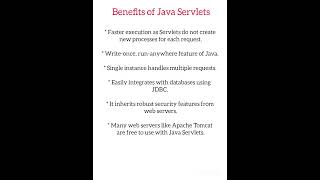 Benefits of Java Servlets #Benefitsofjavaservlets #servlets
