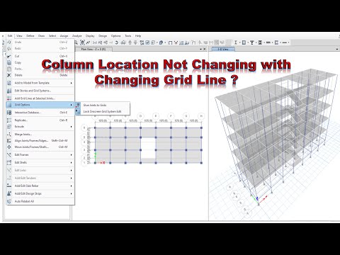 How to Change Column With Changing Grid Line IN Etabs and Sap2000 |Glue Option In Etabs & Sap2000