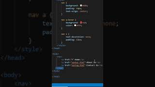 NAV Tag in HTML