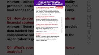 Finance Interview Questions and Answers | Finance Job Interview Questions and Answers