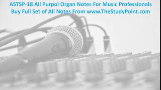 ASTSP18 All Purpol Organ Notes For Music Professionals