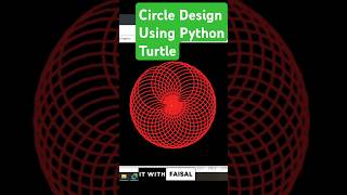Circle Design Using Python Turtle Graphics #pythonturtle #coding #programming #turtledesign #python
