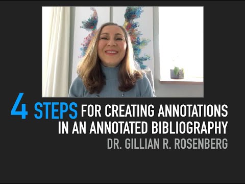 4 Steps for Creating Annotations in an Annotated Bibliography