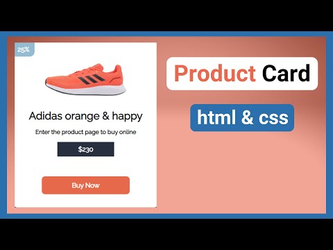 Create Product Card Using HTML & CSS