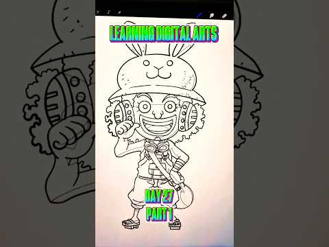 Learning Digital_Day27 Part1 #onepiece #usopp #usopponepiece #keepup #shorts #digitalart #drawing