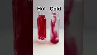 Hot vs Cold Water 🔥❄️ Diffusion Experiment! #scienceexperiment #shorts  #diffusion #visualscience