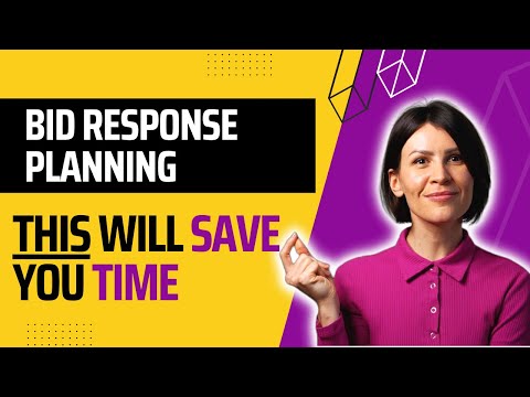 How to Make Tender Response Planning EASY