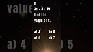 Simple Math Puzzle: Can You Solve for x?