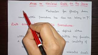 L:31 Access to Nonlocal data on the Stack | Compiler Design