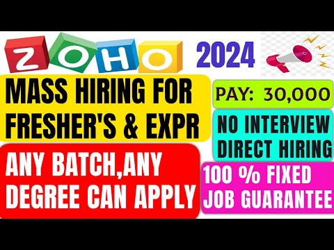 ZOHO OFFCAMPUS HIRING FOR ALL | ZOHO recruitment for previous batch | ANY GRADUATE | ANY BATCH #jobs