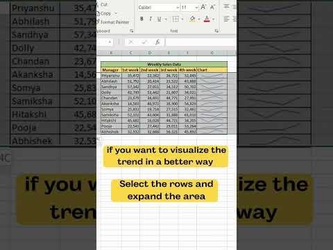 Excel Tip: QUICKLY VISUALIZE THE DATA BY USING SPARKLINE