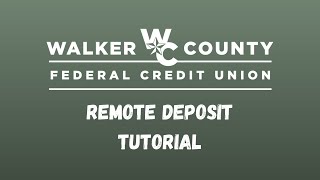 Remote Deposit Tutorial