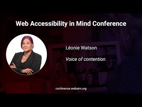 Léonie Watson: Voice of contention. Web Accessibility In Mind Conference