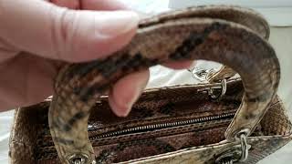 Lady Dior bags encore comparison with exotic leather python skin #myladydior #ladydior #pythonbags