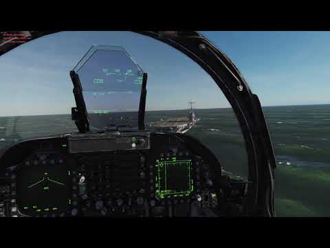 Appontage F18 DCS - 100km/h vent de travers ^^