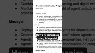 How are companies using AI agents internally? #aitools #aiproducts #productmanagement #uxdesign