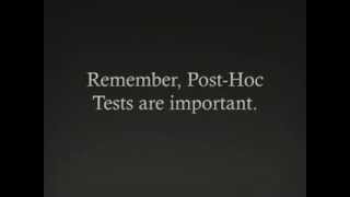 CMGT540 Glossary Term - Post-Hoc Test