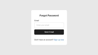 How to Create a Modern Forgot Password Form — Pure HTML & CSS