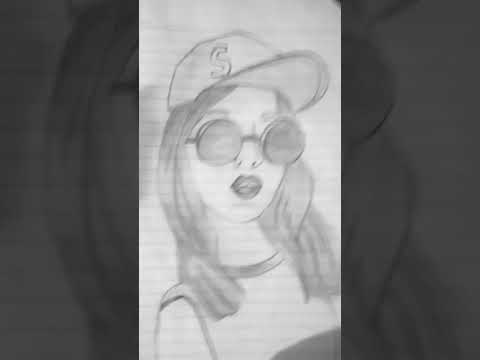 Girl with specs 🕶 #drawing  #girlwithspecs #subscribe #shortsvideo #likeandsubscribe #Shorts #sketch