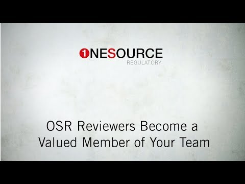 OSR REVIEWERS BECOME A VALUED MEMBER OF YOUR TEAM