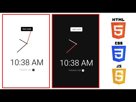 How to Make a Theme Clock | HTML CSS and JavaScript