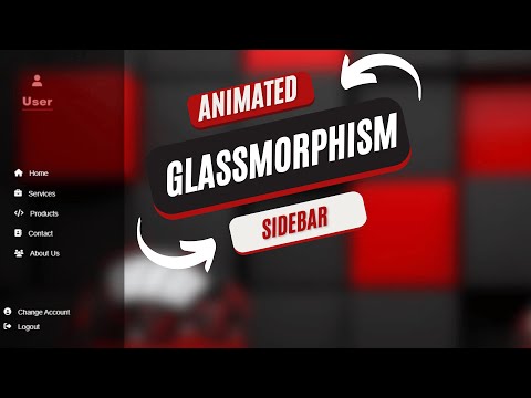 Create Animated Glassmorphism Sidebar using HTML and CSS
