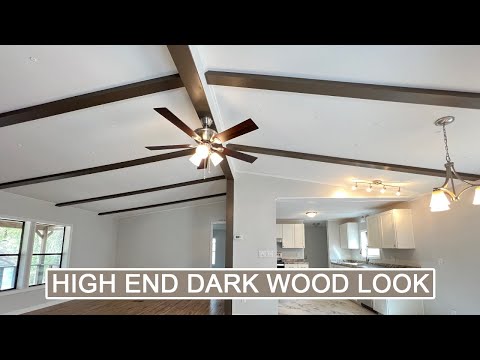 High End Ceiling Beams Look on a Budget | DIY
