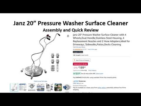 Janz 20" Pressure Washer Surface Cleaner - Assembly and Quick Review