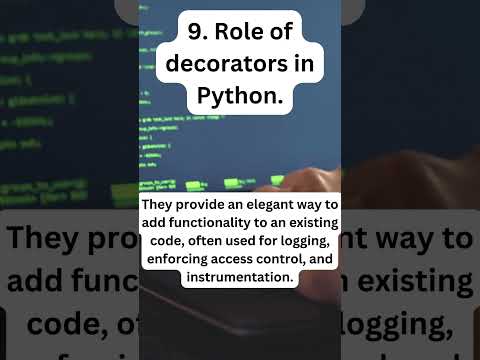 Role of decorators in Python #coding #programming #developer #code #tech