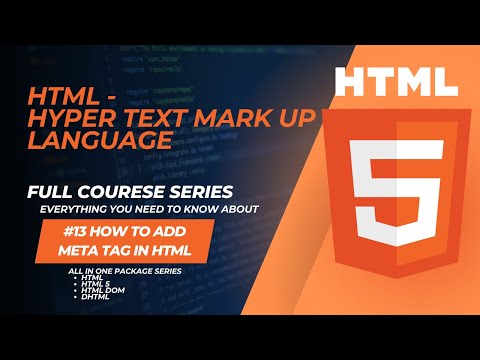 How to add meta tags in HTML | HTML #13