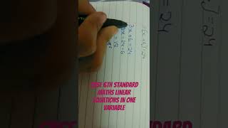 Exercise 9B 11th linear equation question 6th standard CBSE Maths# study #YouTube shorts