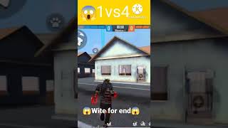 😱1vs4 m500 one tap😱.....can i wipe full squad one red number 🥀#shorts #freefire