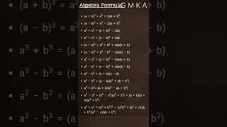 Class 8Th Maths Formulas #basic maths formulas##mathematics