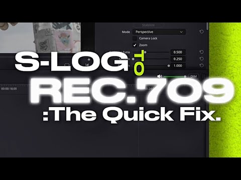 How to Convert S-Log to Rec.709 with DaVinci Resolve. 