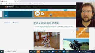 Robomind 4: Draw a Larger Flight of Stairs