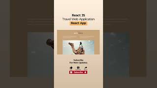 ✈️ Travel Web Application React JS Tutorial 2024  | #shorts #reactjscourse