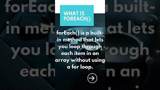 JavaScript forEach Method Explained | Master Array Looping Fast! #JavaScript #WebDevelopment#shorts