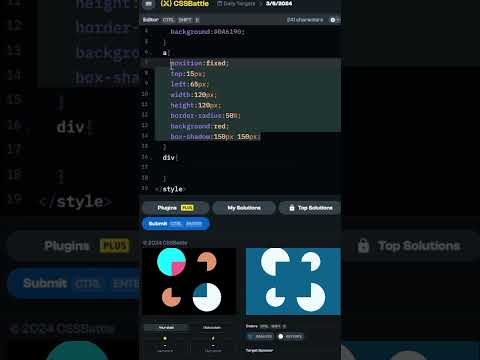 CSS Battle in Action: Solve today's challenge! #CSSBattle #CodingChallenge #CSS