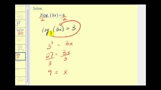 Solving Logarithmic Equations