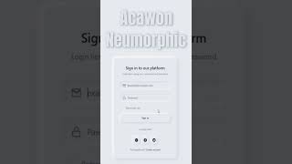 Neumorphic Login Form 🔐 Soft & Modern UI Design