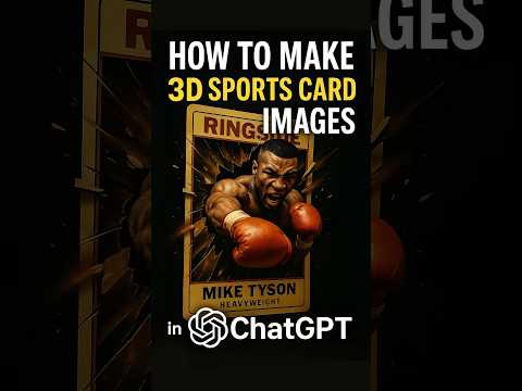 Insane 3D Sports Cards Using AI – Tutorial