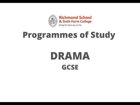 Drama GCSE Subject Video
