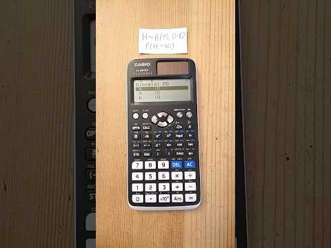 Probability from a Binomial Distribution using a Casio FX-991EX Classwiz Calculator.